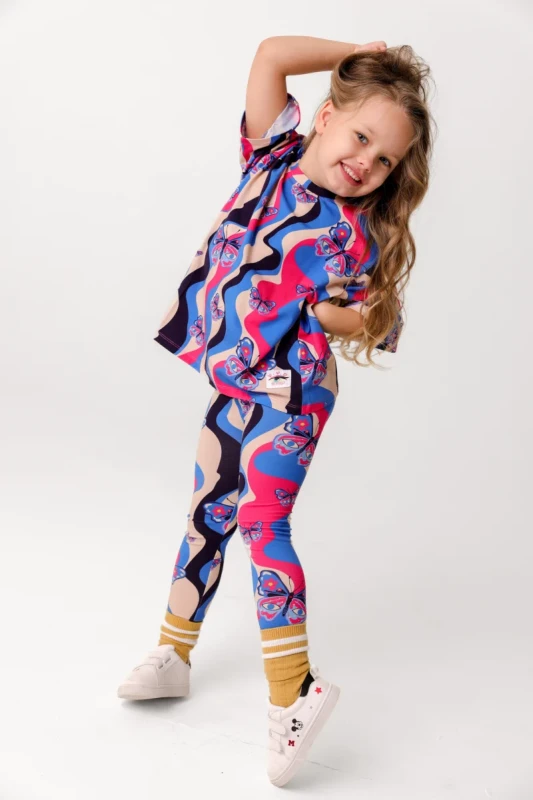 wzorzyste legginsy dla dziewczynki SKY DANCE