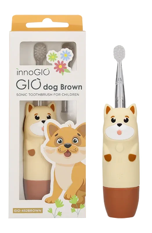 Soniczna szczoteczka dla dzieci GIOdog Brown InnoGIO