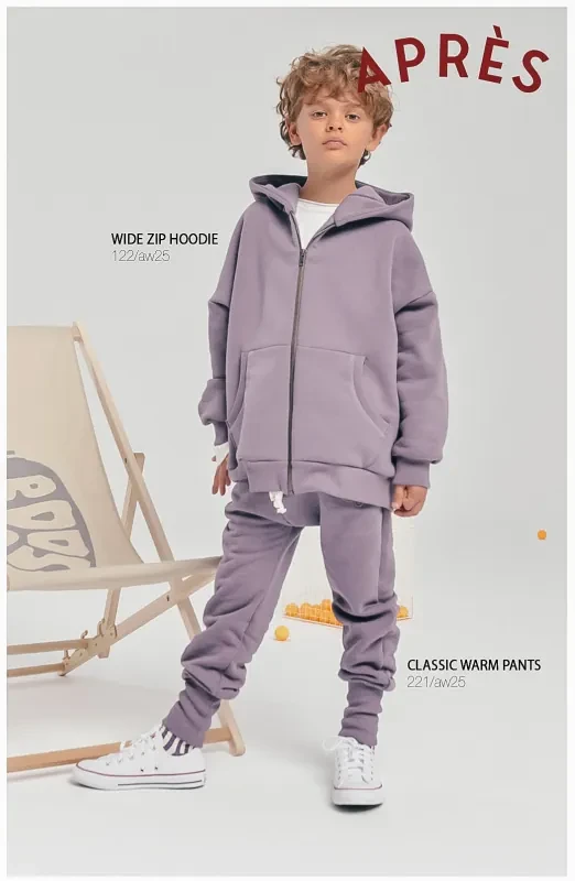 Dziecięce dresy booso 221 CLASSIC WARM PANTS z miękkim miśkiem od spodu