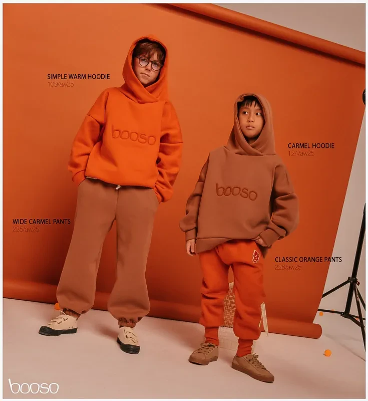 Dziecięce dresy booso 226 CLASSIC WARM PANTS z miękkim miśkiem od spodu