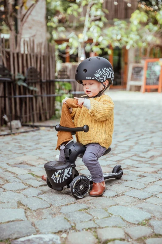 Scoot & Ride Highwaykick 1 Lifestyle Zebra – jeździk i hulajnoga 2w1