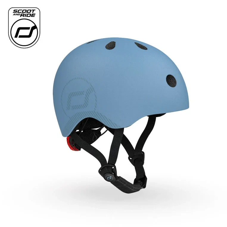 Kask dziecięcy SCOOT&RIDE M-L Steel dla starszych dzieci i nastolatków