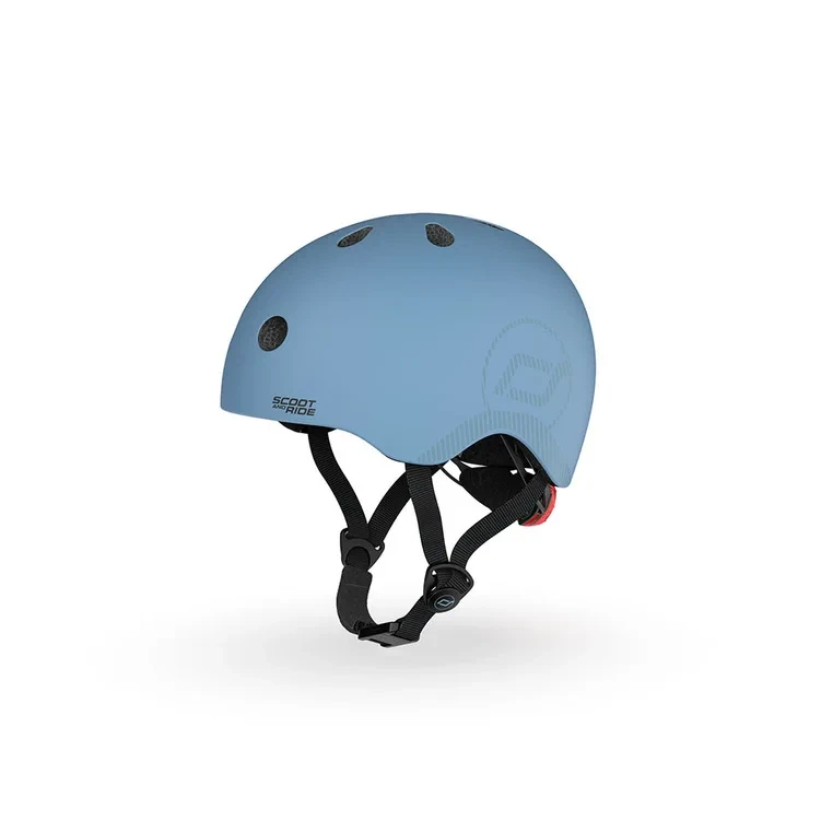 Kask dziecięcy SCOOT&RIDE M-L Steel 6-14 lat – ultralekki, regulowany, bezpieczny