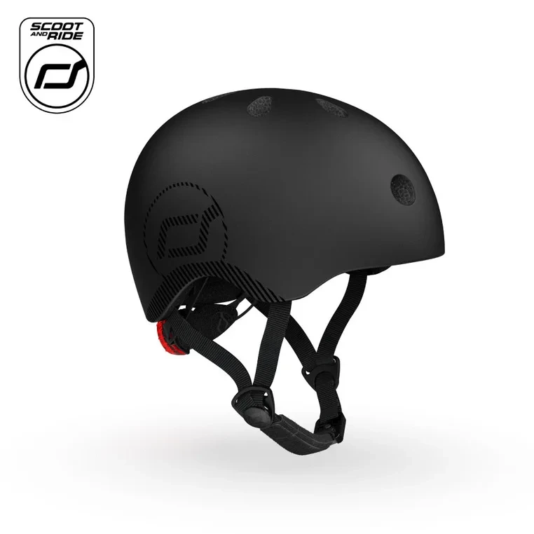 Kask dziecięcy SCOOT&RIDE M-L Black dla starszych dzieci i nastolatków