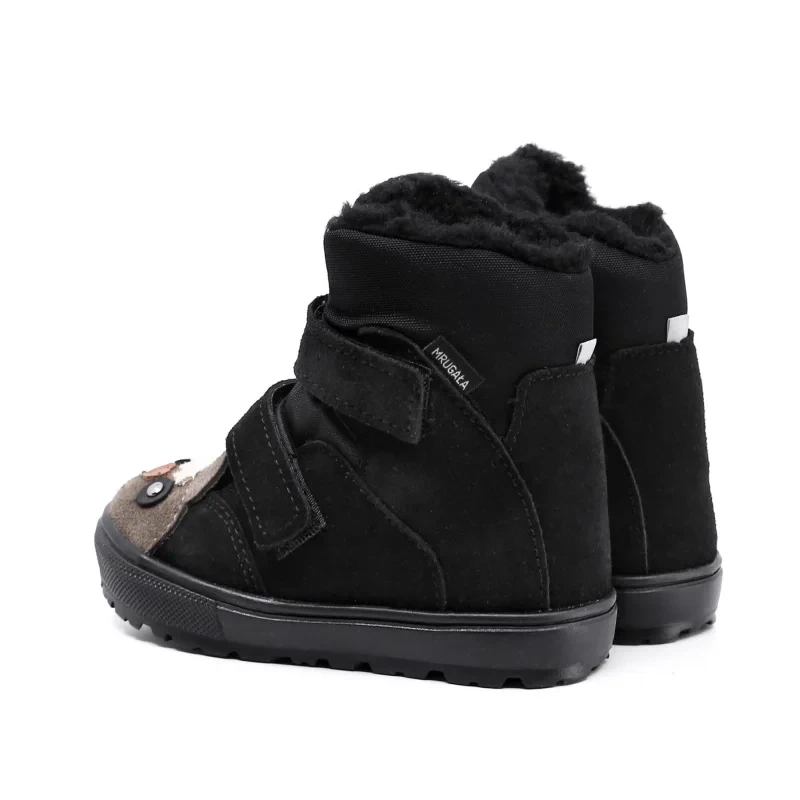 Dziecięce buty zimowe MALI Alpaca Black antypoślizgowe Mrugała
