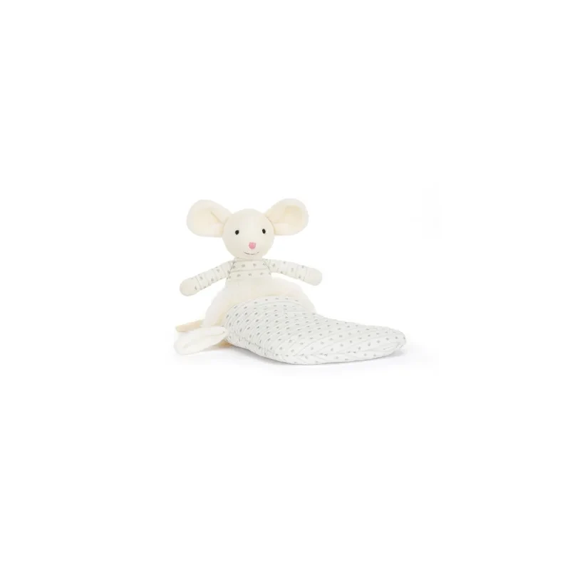 Urocza myszka Jellycat w lśniącej skarpecie