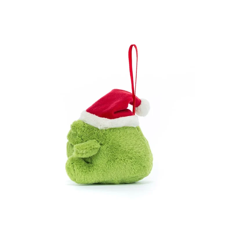Mini pluszak Jellycat żabka z czapką Mikołaja