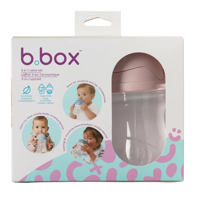 Kubek do nauki picia b.box 3w1 Blush 240 ml | Kubek dla dzieci 4m+
