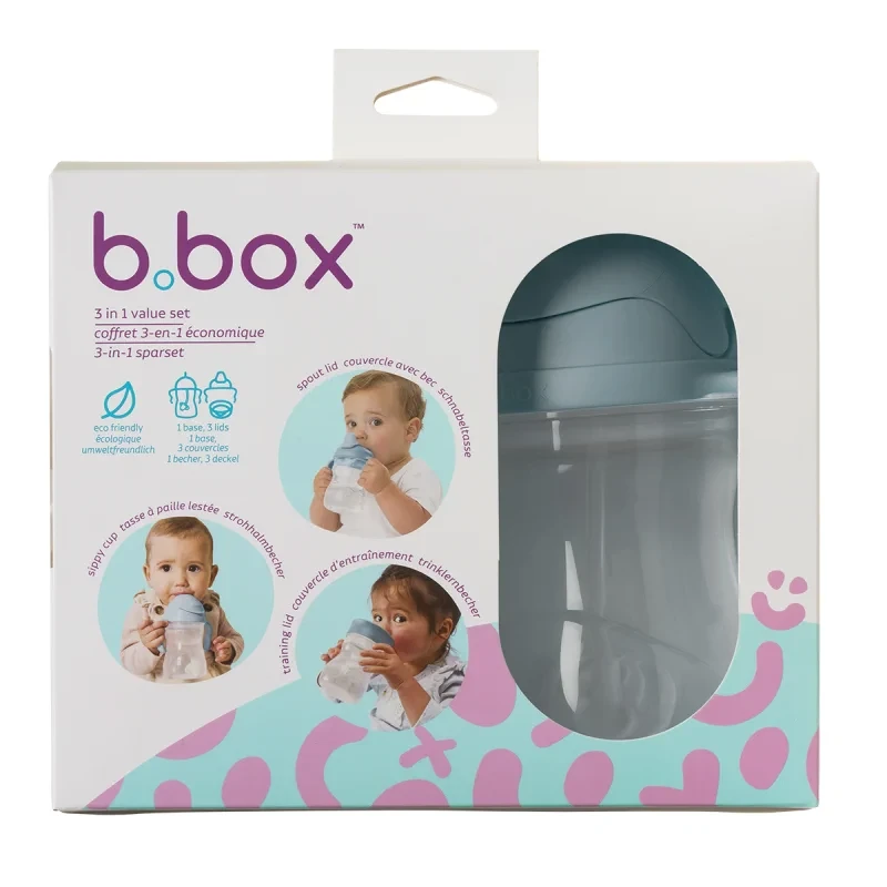 Kubek do nauki picia b.box 3w1 Ocean 240 ml | Kubek dla dzieci 4m+
