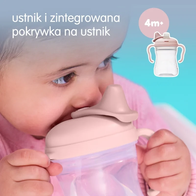 Kubek b-box Sage z nakładką niekapek, słomką i treningowy