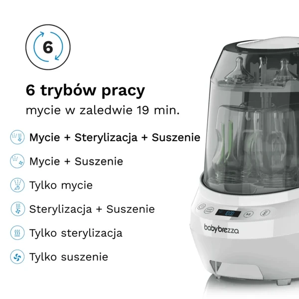 Baby Brezza BRZ0189 – sterylizacja i suszenie butelek i smoczków