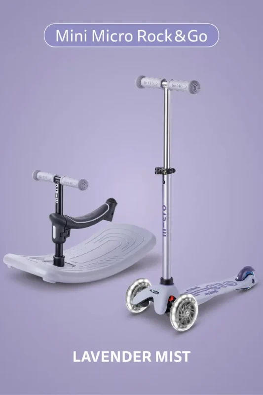 Hulajnoga LED dla dzieci 1–6+ lat Mini Micro Deluxe Lavender Mist