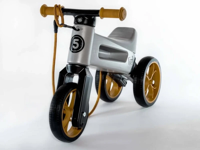 Rowerek biegowy 2w1 FW Rider Super Sport Grey Szary dla dzieci 18 m+