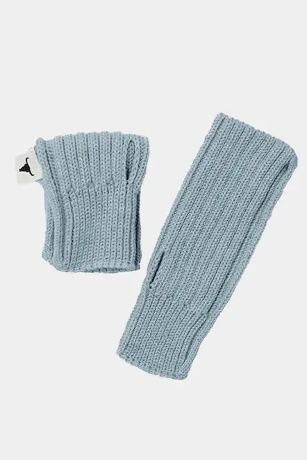 rękawiczki mitens light blue merino BOOSO