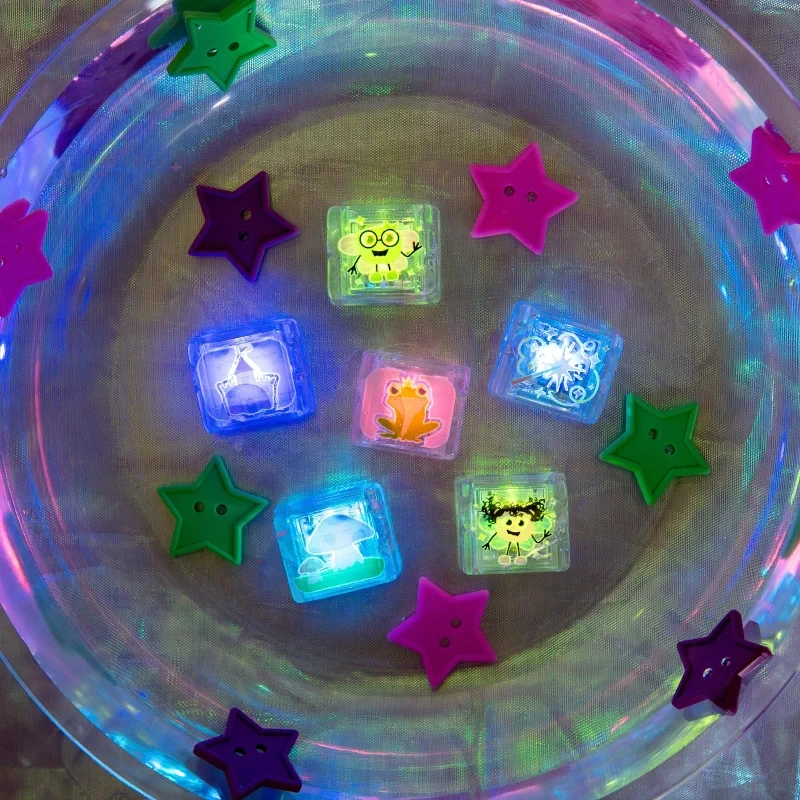 Kostki sensoryczne świecące Glo Pals – Wróżki 6 sztuk | 3 lata+