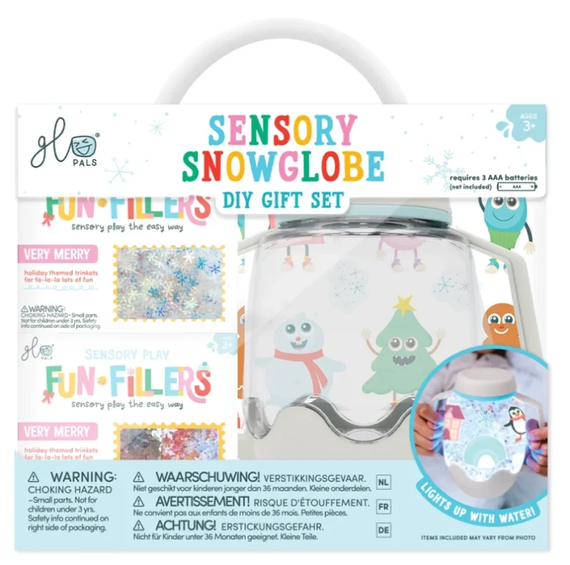 Zimowy zestaw sensoryczny Glo Pals DIY – świecący słoik