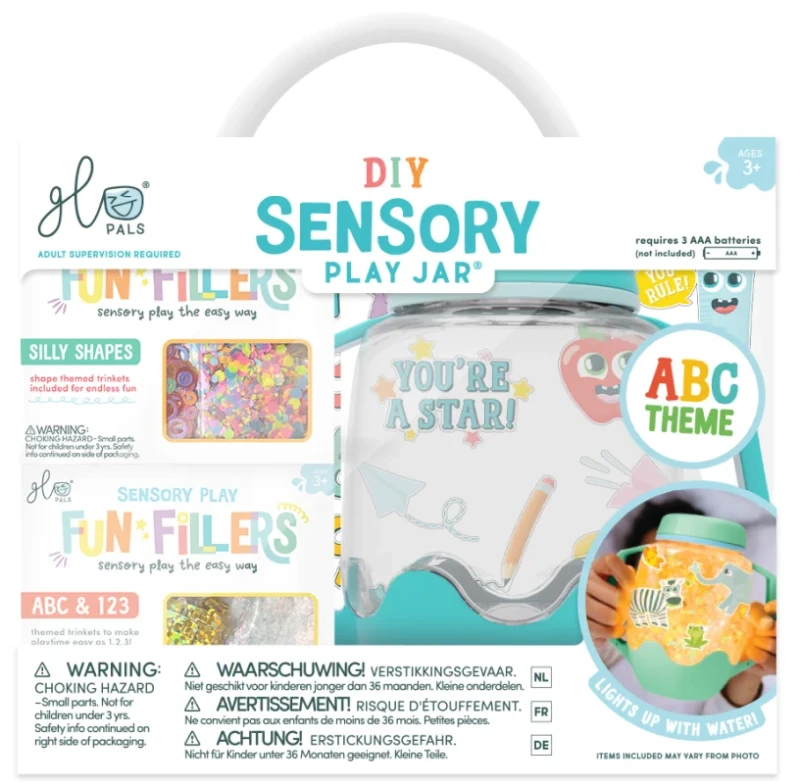 Zestaw sensoryczny DIY Glo Pals ze świecącym słoikiem i Fun Fillers