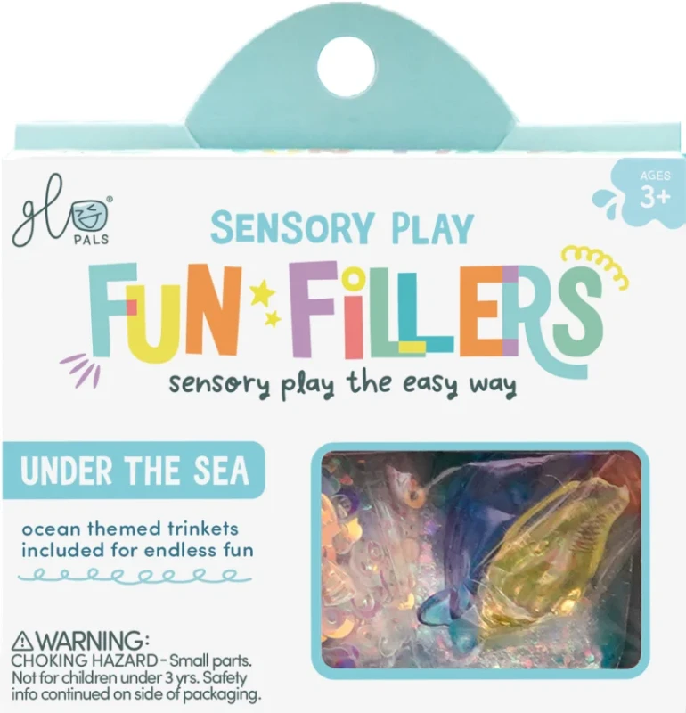 SEA Fun Fillers – morskie figurki i brokat do słoików sensorycznych Glo Pals