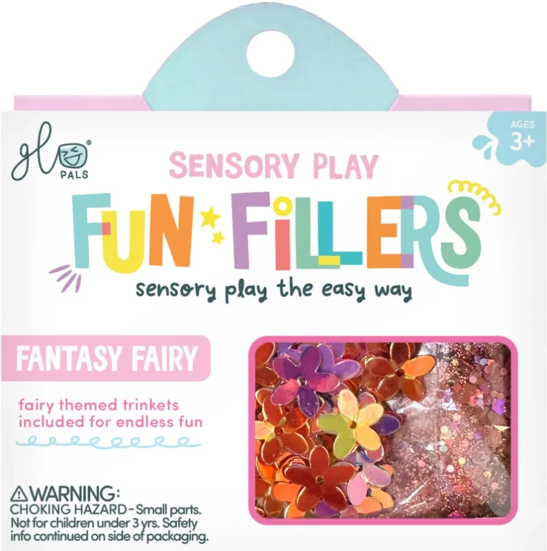 FAIRY Fun Fillers – wróżkowe figurki i brokat do słoików sensorycznych Glo Pals