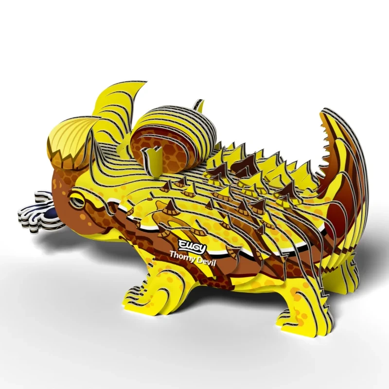 Kartonowa układanka 3D jaszczurka Eugy