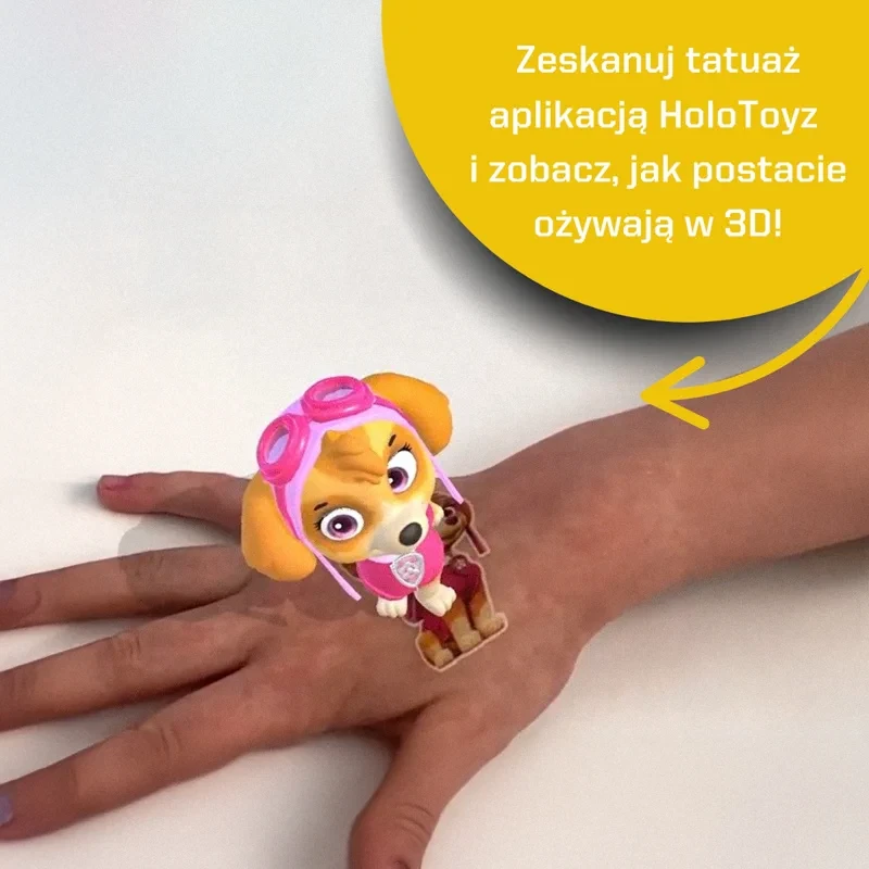 Zestaw 10 tatuaży HoloToyz z serii Psi Patrol