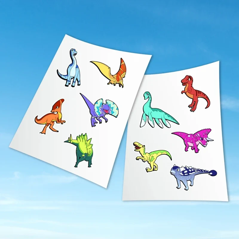 Naklejki 3D AR dla dzieci z motywem dinozaurów