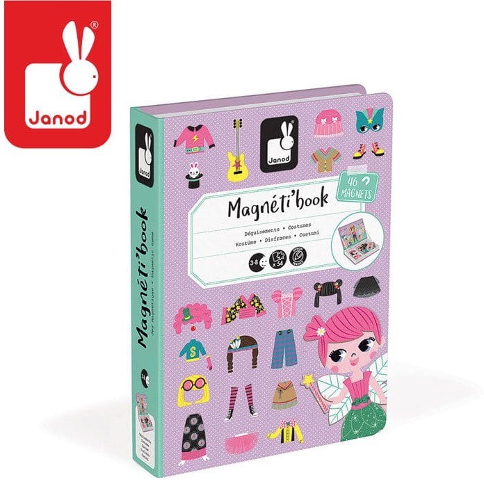 Magnetyczna układanka Kostiumy Dziewczynka Magnetibook Janod