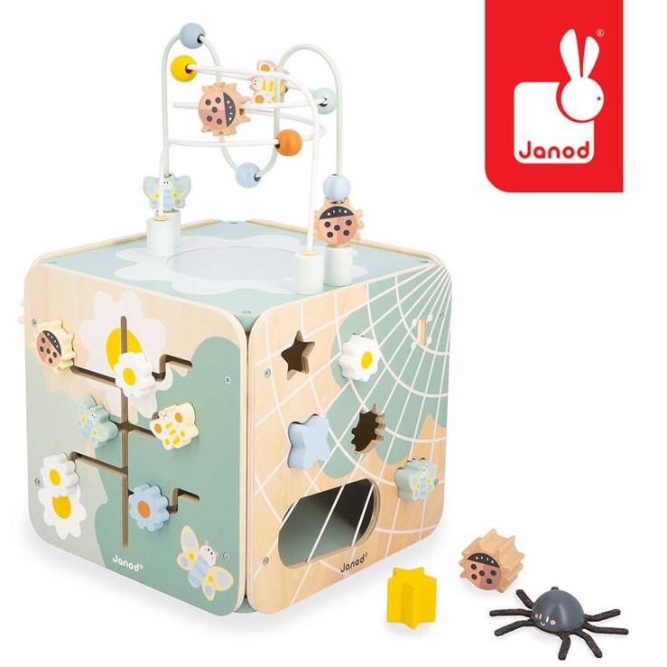 Janod Wielofunkcyjna kostka edukacyjna Sweet Cocoon 18 m+