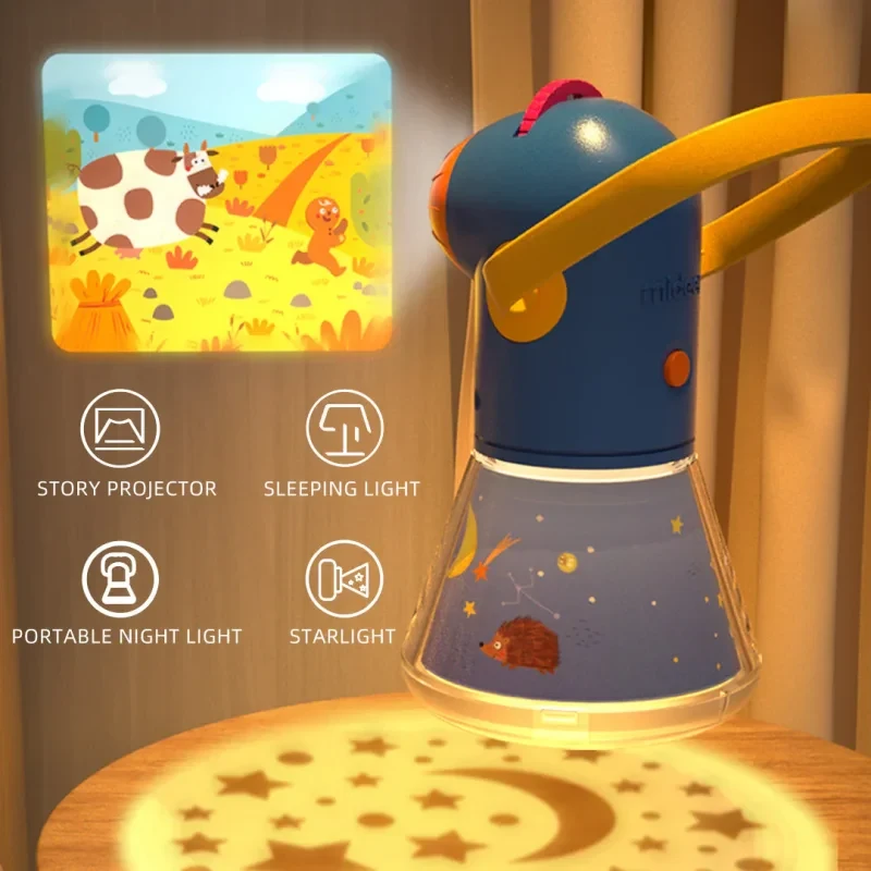 Lampka i projektor 12 bajek do pokoju dziecięcego