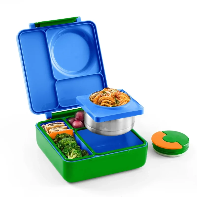OmieBox Monster Blue lunchbox dla dzieci z termosem
