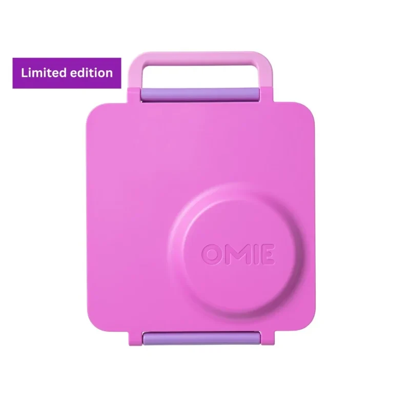 Lunch box OmieBox Unicorn Pink z przegródkami i termosem obiadowym