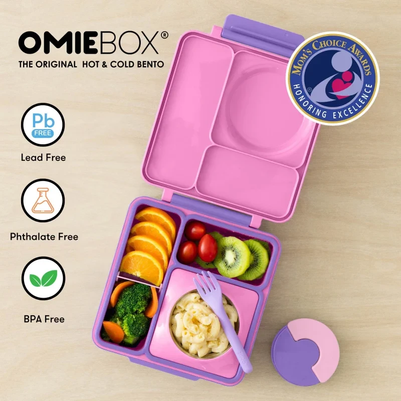 OmieBox Unicorn Pink lunch box dla dzieci bez BPA i ftalanów