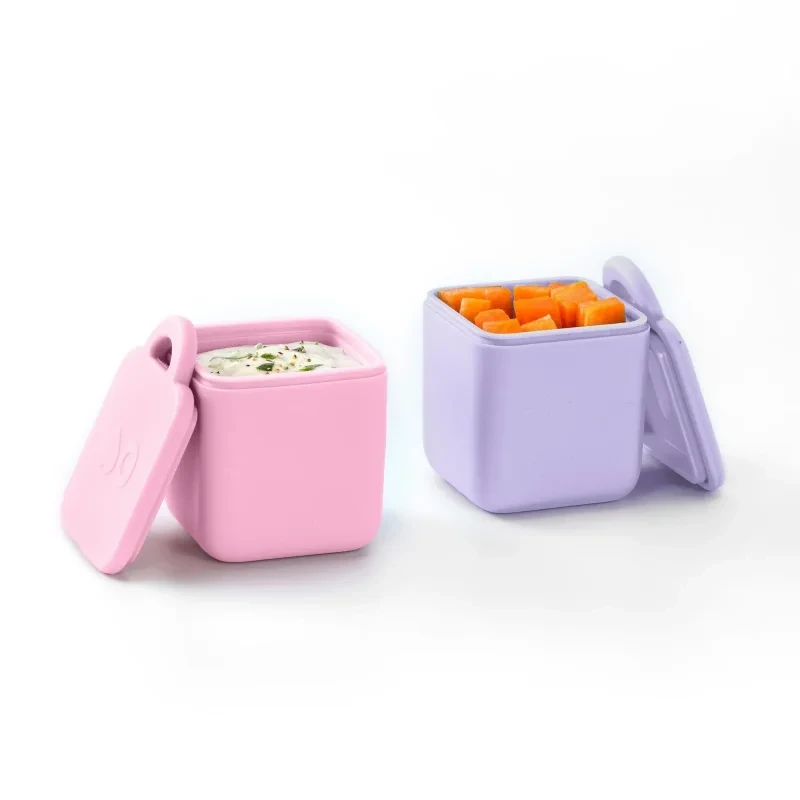 OmieDip Pink Purple – dwa szczelne pojemniczki silikonowe
