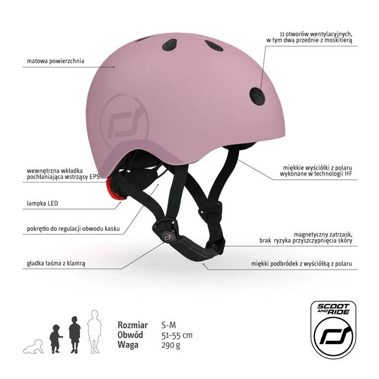 lekki kask na hulajnogę dla dziecka Scoot&Ride
