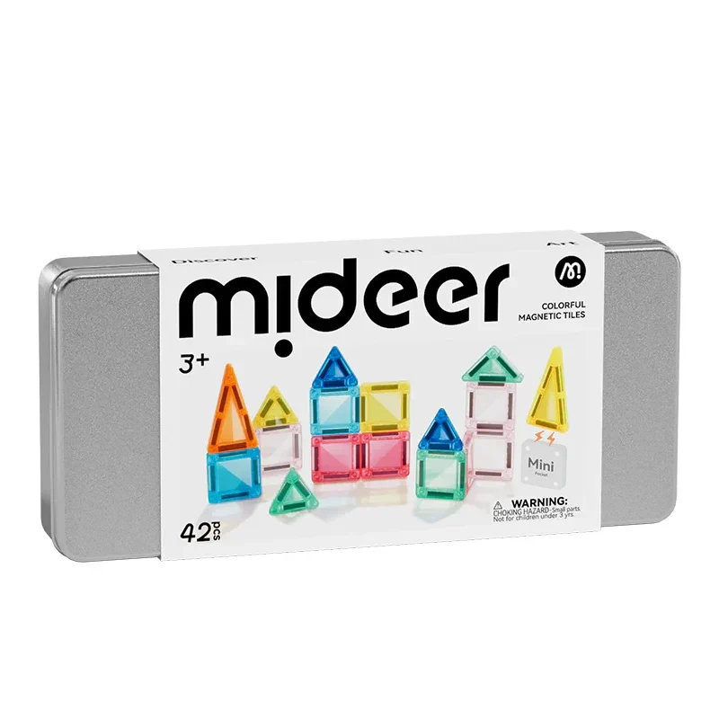 Mini klocki magnetyczne Mideer 42 elementy – podróżna i edukacyjna zabawka