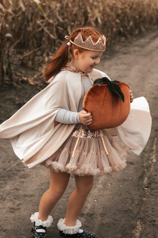 Spódnica PettiSkirt CAPPUCINO z cekinami – Manufaktura Falbanek | Elegancka spódniczka dla dziewczynki