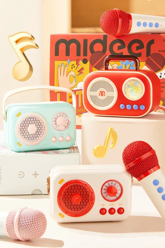 Dzieci śpiewają w domu – podwójny zestaw karaoke Mideer 3+