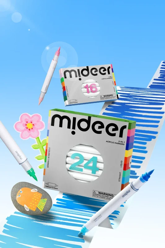 markery 2w1 dla małych artystów Mideer