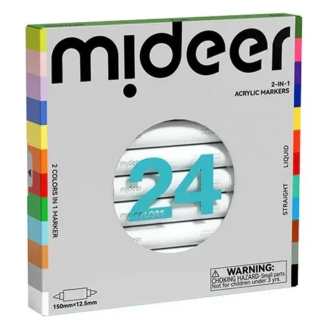 dwustronne markery Mideer 24 kolory