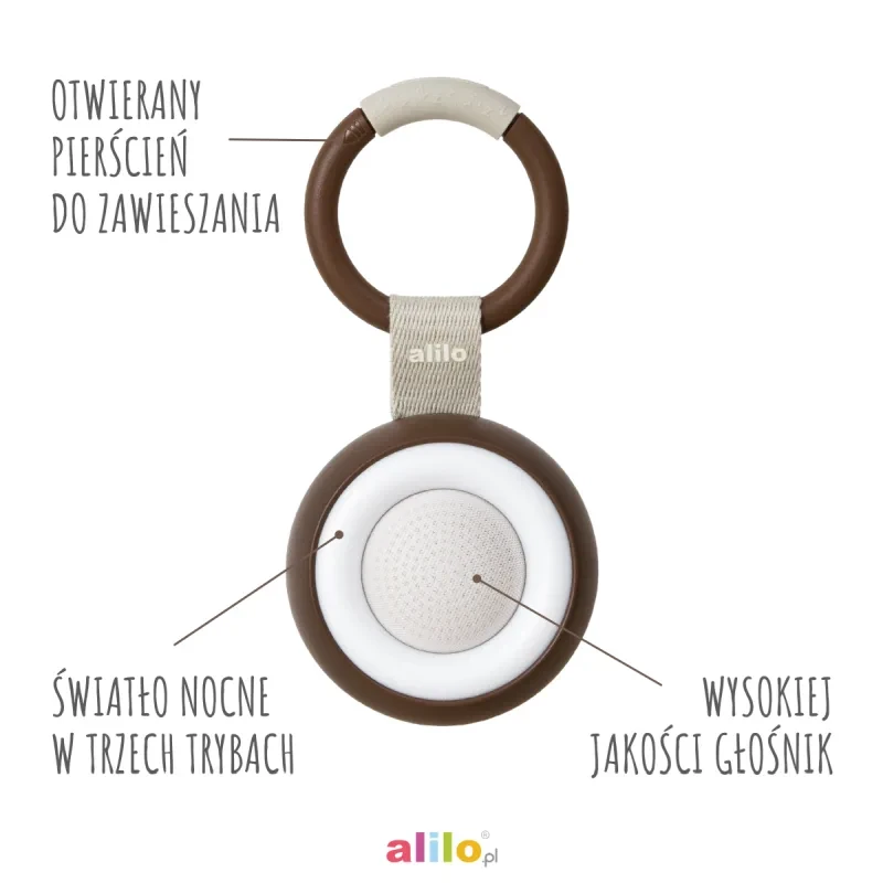 Alilo CocoNap W1 kojący odtwarzacz MP3 z lampką do karmienia Awokado Kokos 11.webp