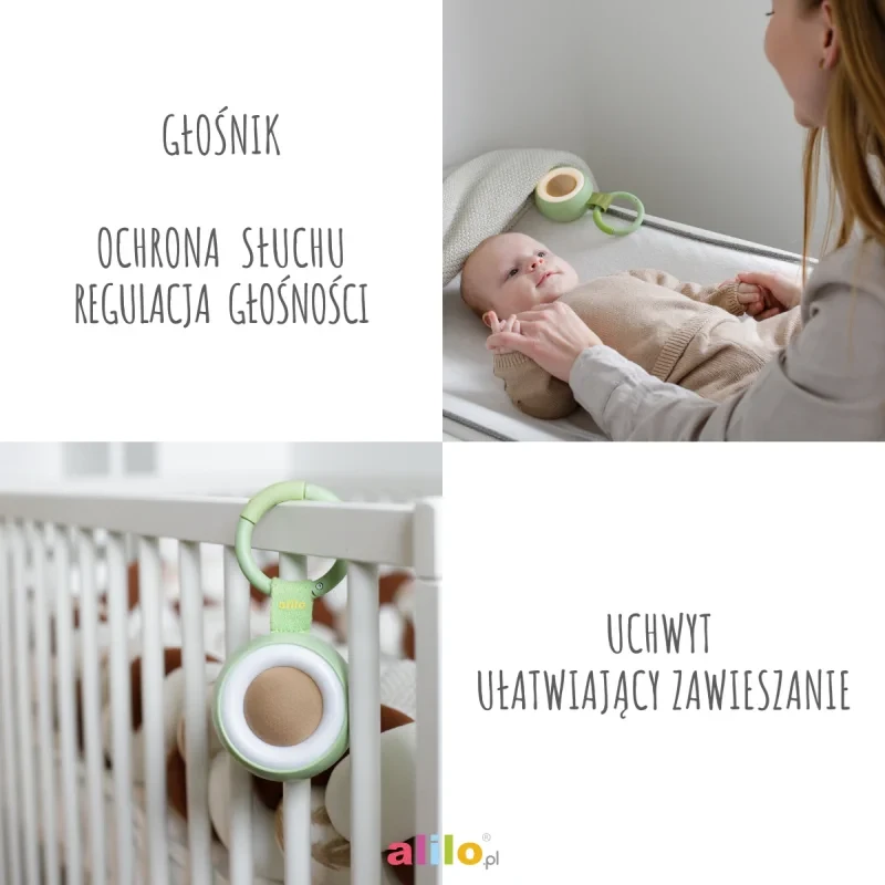 Alilo CocoNap W1 kojący odtwarzacz MP3 z lampką do karmienia Awokado Kokos 13.webp
