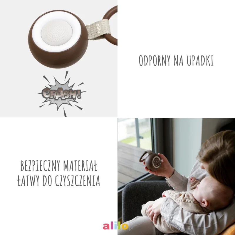 Alilo CocoNap W1 kojący odtwarzacz MP3 z lampką do karmienia Awokado Kokos 34.webp
