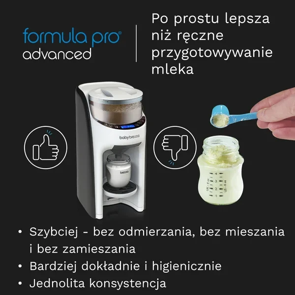 Ekspres do mleka Baby Brezza – nowoczesny panel cyfrowy z ustawieniami temperatury