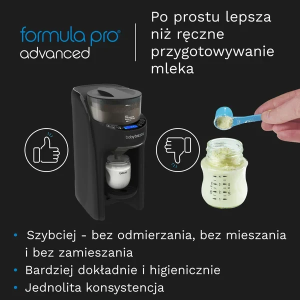 Baby Brezza Formula Pro Advanced All Black – zbiornik na mleko i wodę