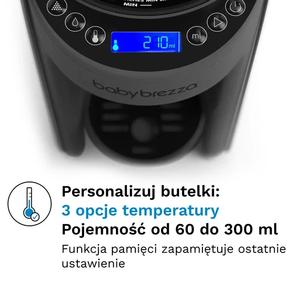 Ekspres do mleka Baby Brezza Charcoal – przygotowanie butelki dla niemowlaka