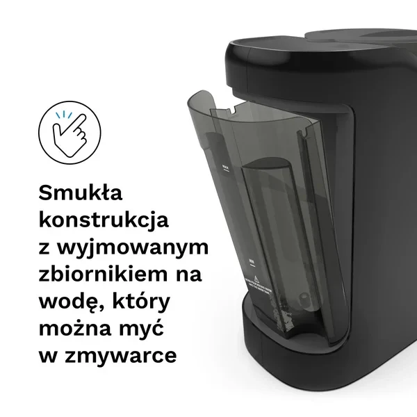 Ekspres do mleka Baby Brezza – nowoczesny panel sterowania w kolorze grafitowym