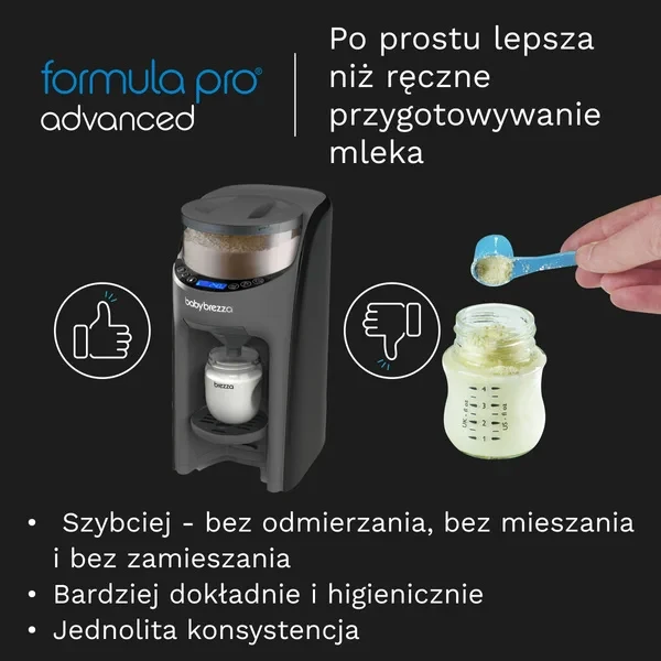 Baby Brezza Formula Pro Advanced Charcoal – zbiornik na mleko w proszku i wodę