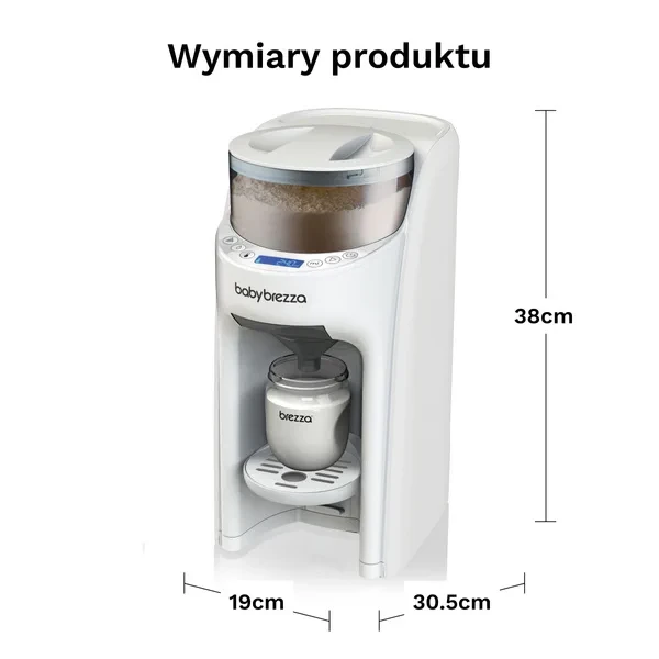 Ekspres do mleka Baby Brezza – higieniczne przygotowanie mleka w białej wersji