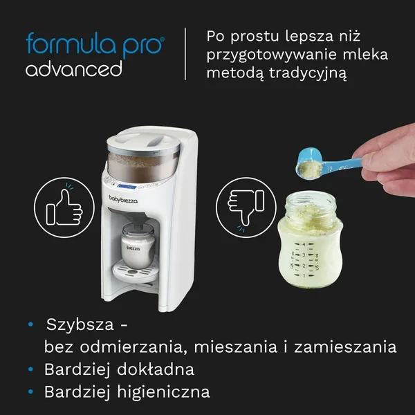 Baby Brezza Formula Pro Advanced All White – zbiornik na mleko i wodę