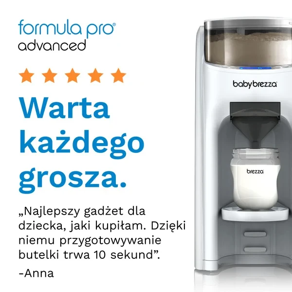 Ekspres do mleka Baby Brezza All White – idealna porcja mleka 60–300 ml